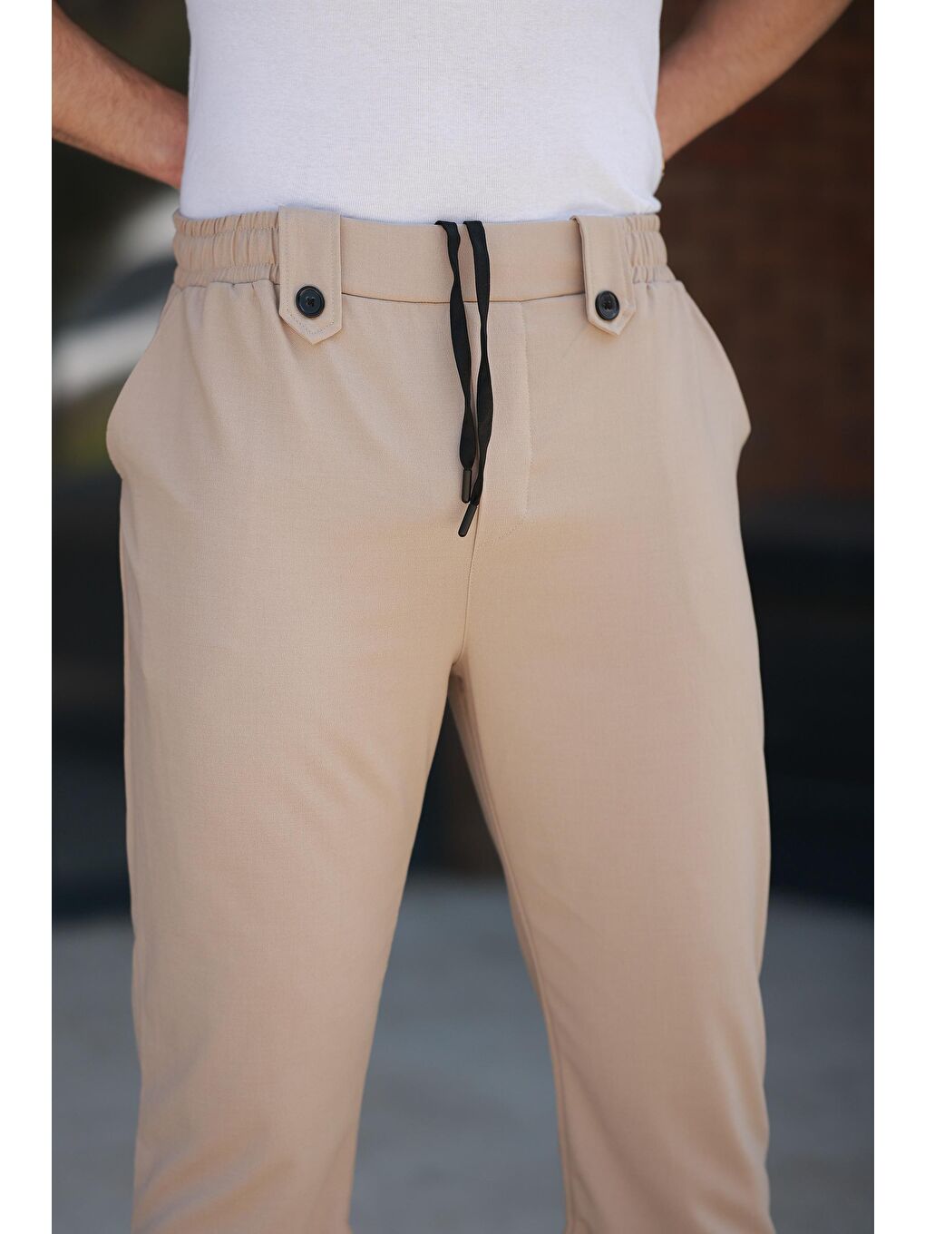 Bej Regular Fit Erkek Pantolon E6574-4