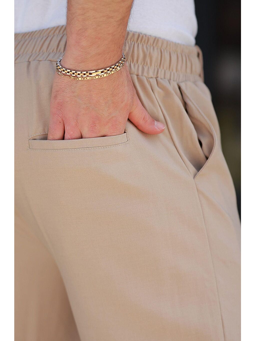 Bej Regular Fit Erkek Pantolon E6574-5