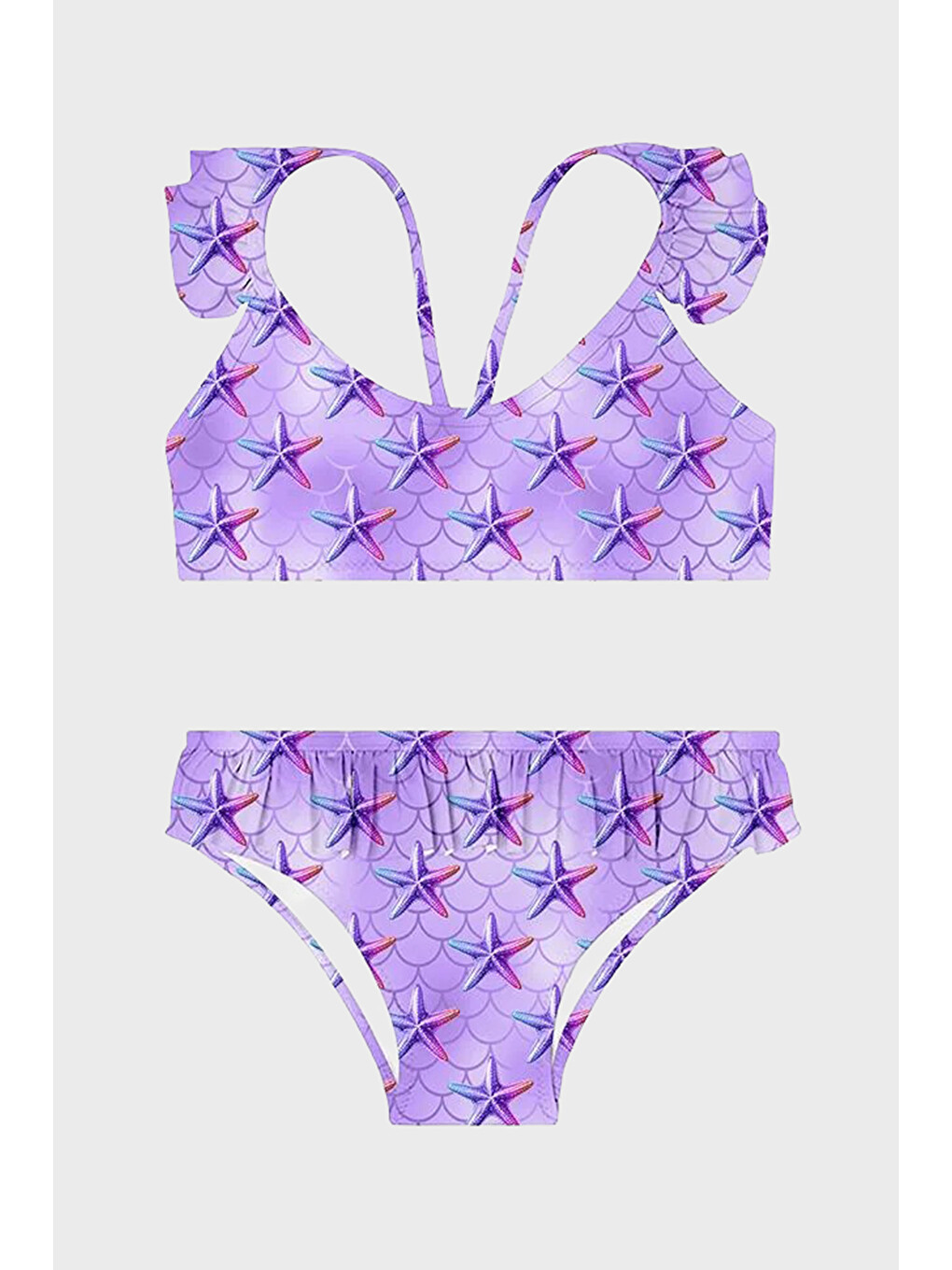 Lila Delicate Kolay Kuruyan Uv Korumalı Fırfırlı Bikini SB2611000105