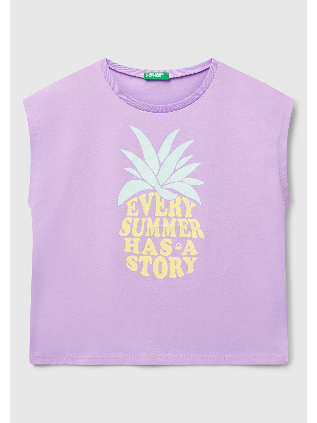 Kız Çocuk Lila Grafik Baskılı Kısa Kollu T-Shirt