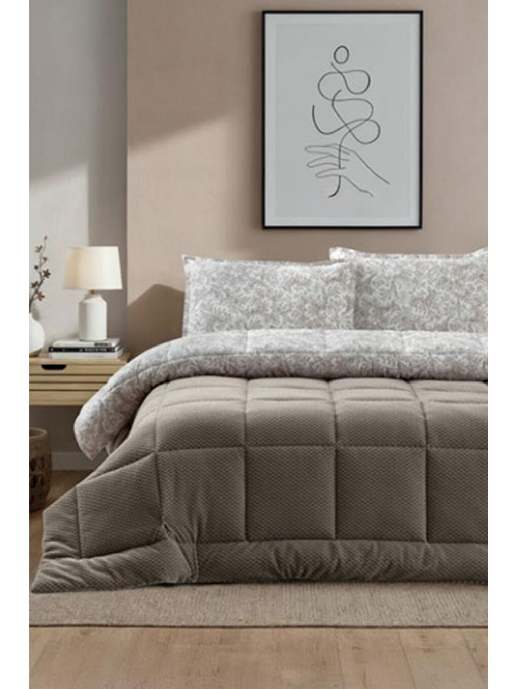 Kahverengi Gracias 4 Parça Comforter Set Kahve