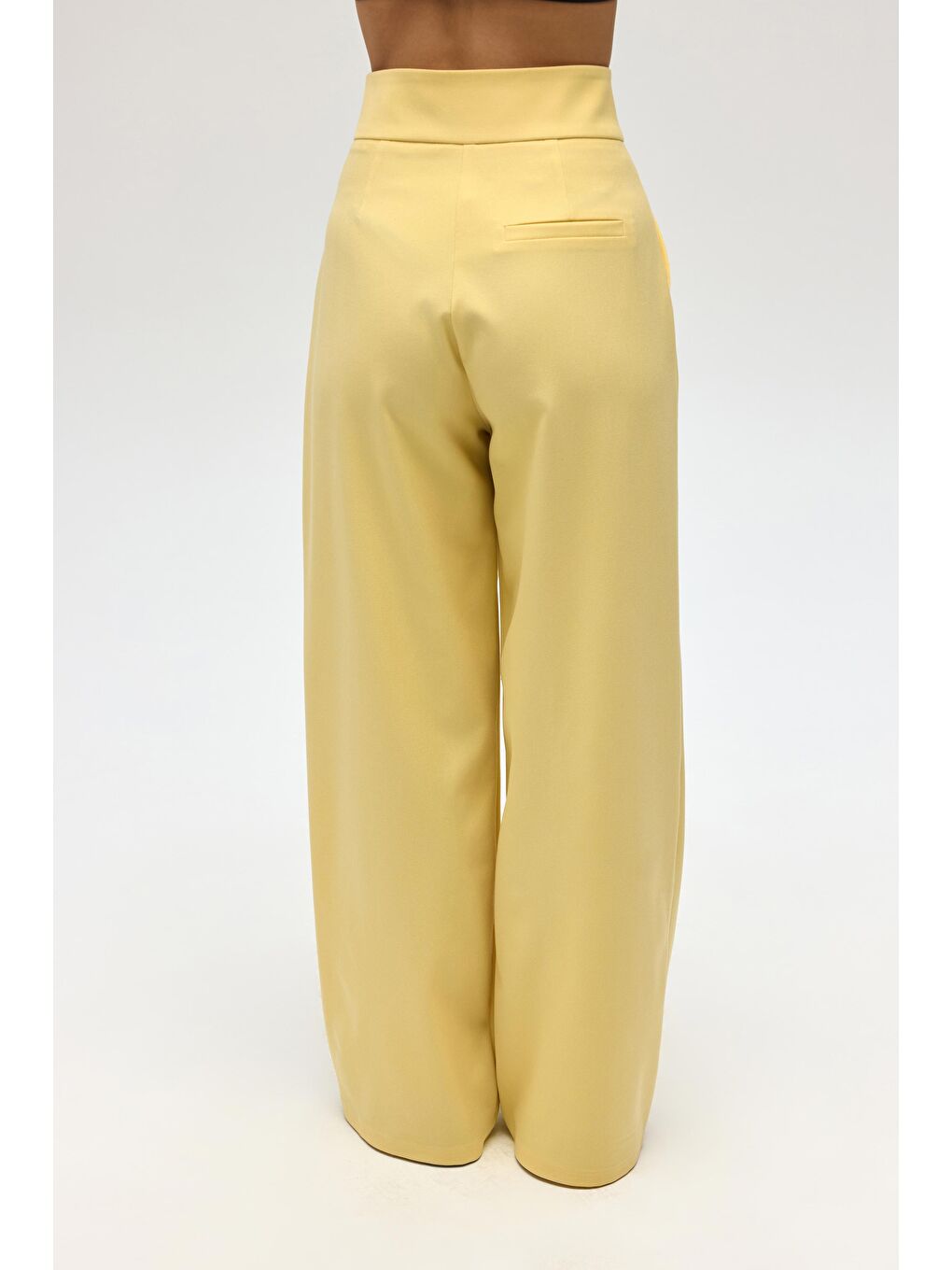 Solvei Kemer Detay Sarı Pantolon-7