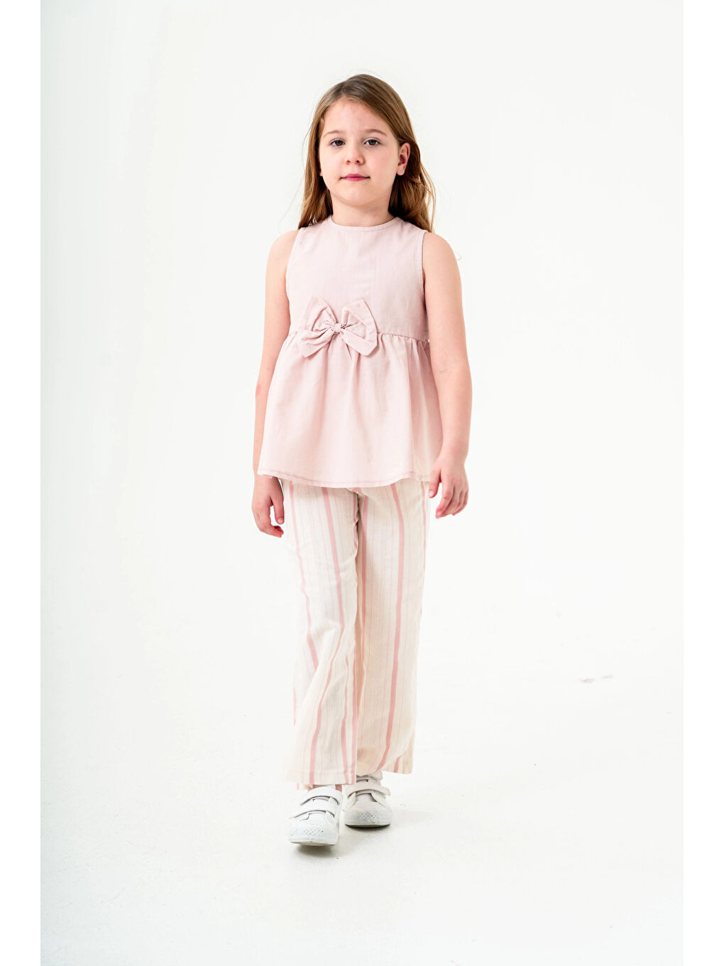 Pembe Kurdela Detaylı Kız Çocuk Takım 3834-1