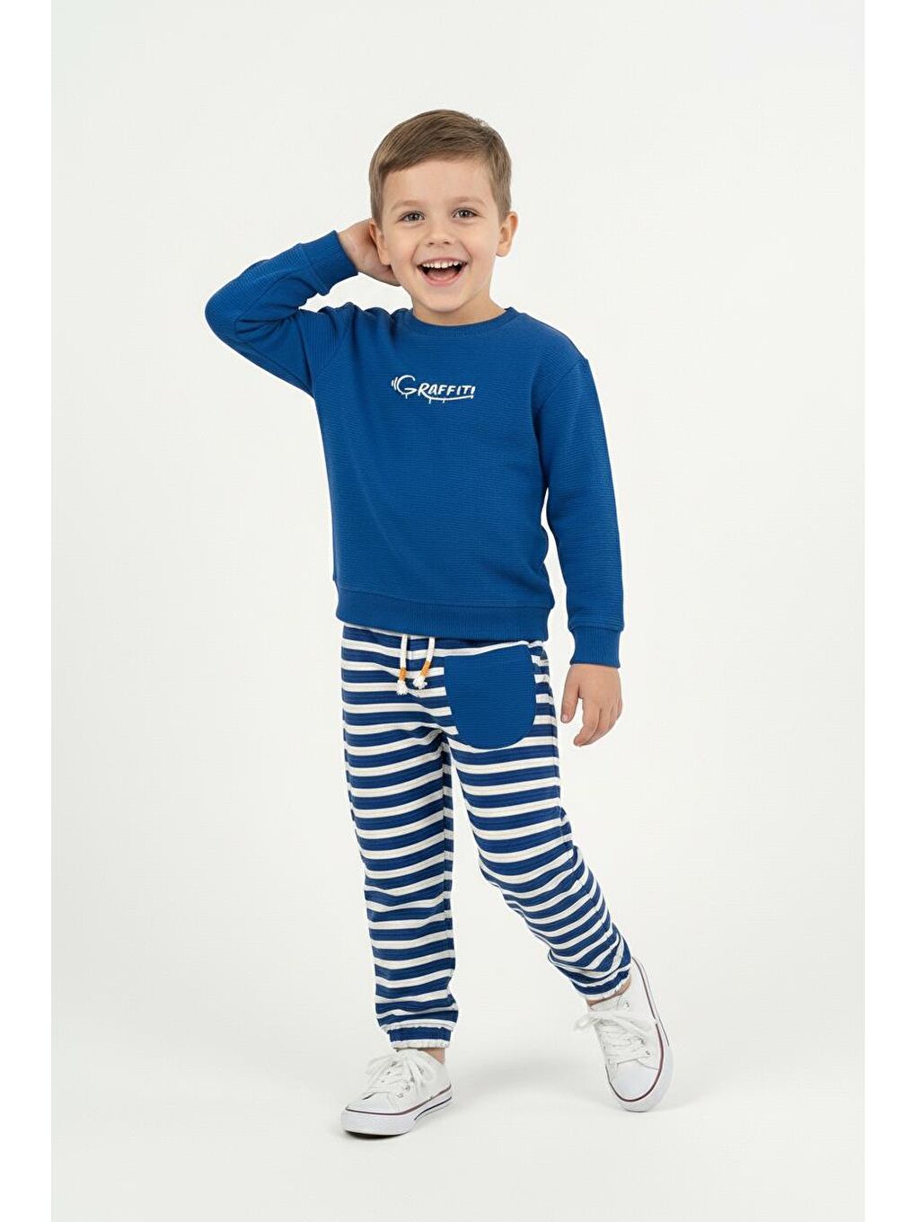 Mavi Graffiti Baskılı 2 Li Takım-2