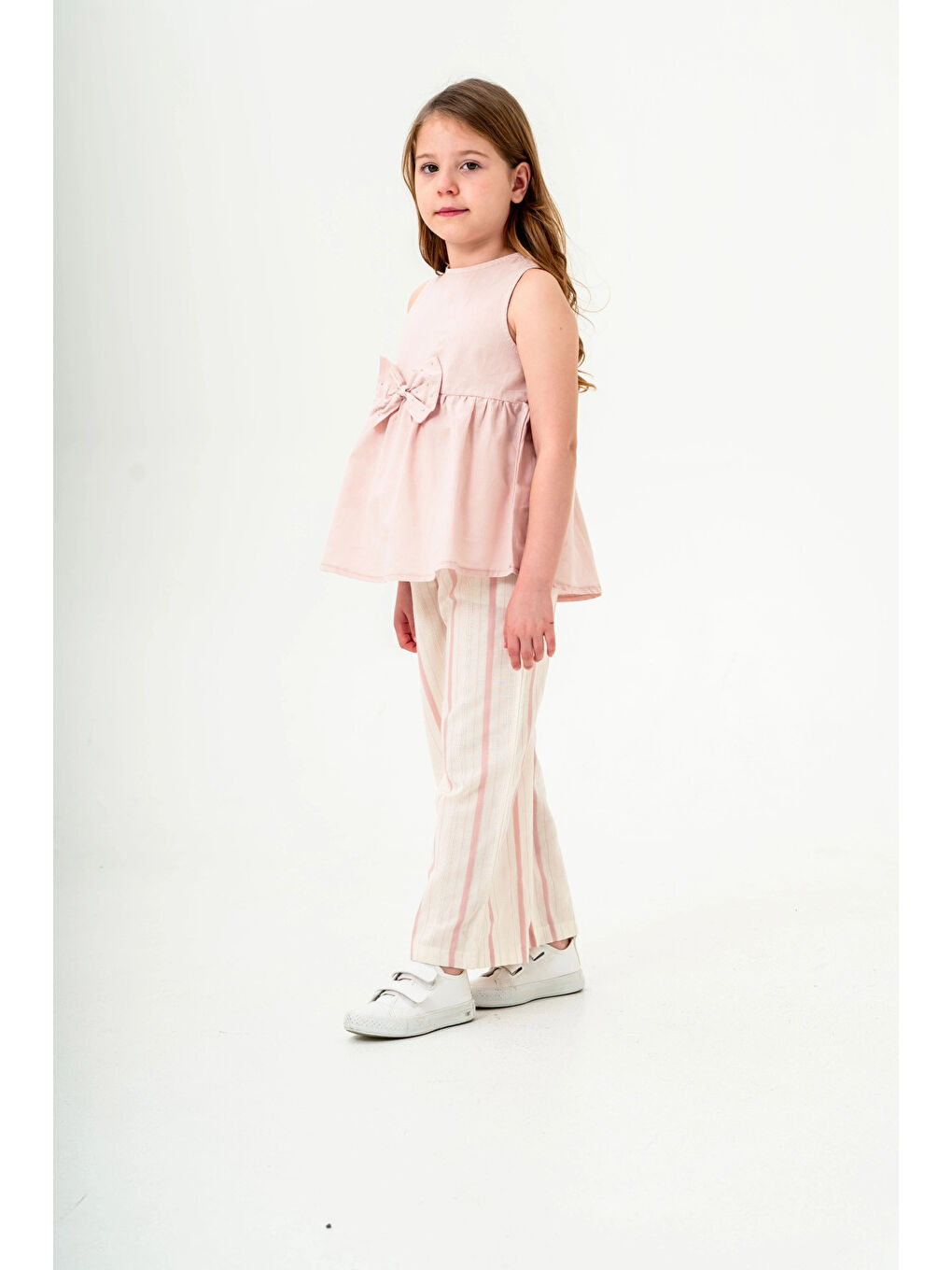 Pembe Kurdela Detaylı Kız Çocuk Takım 3834-3