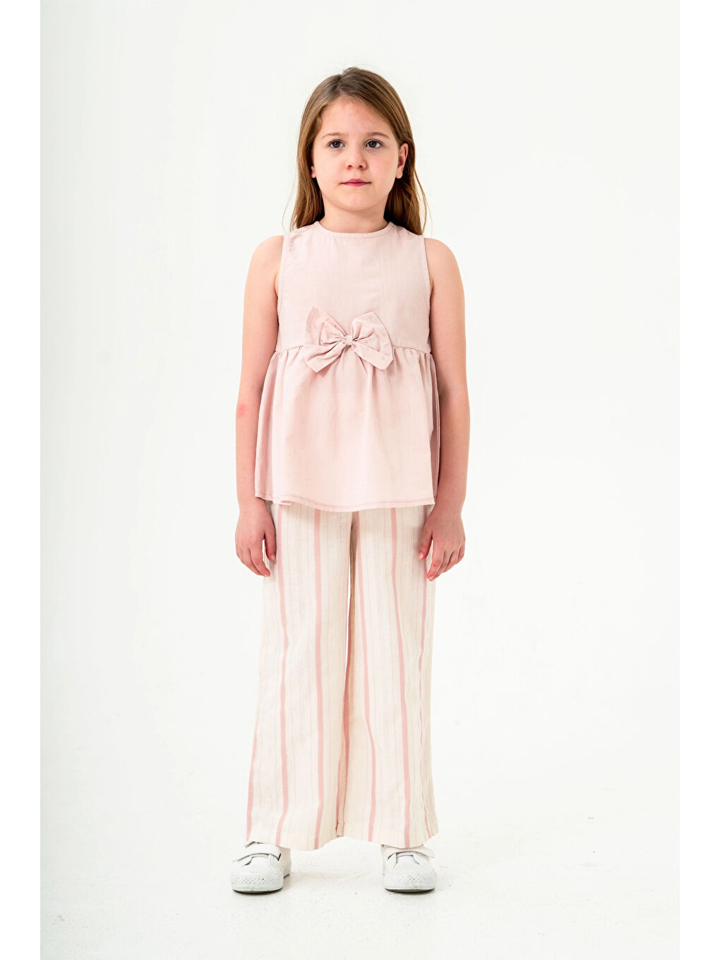 Pembe Kurdela Detaylı Kız Çocuk Takım 3834-4