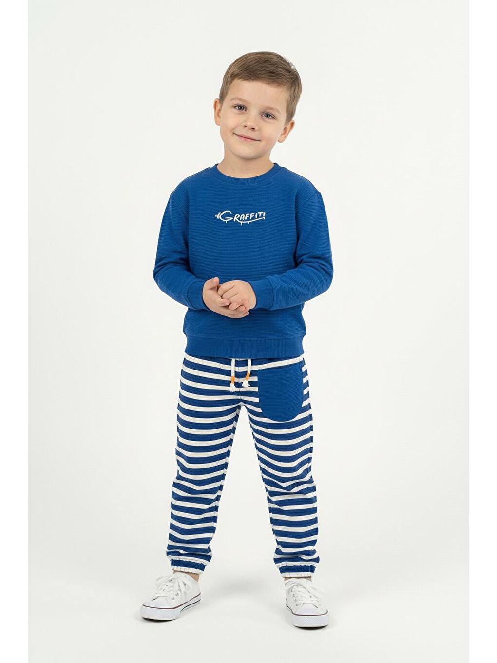 Mavi Graffiti Baskılı 2 Li Takım-3