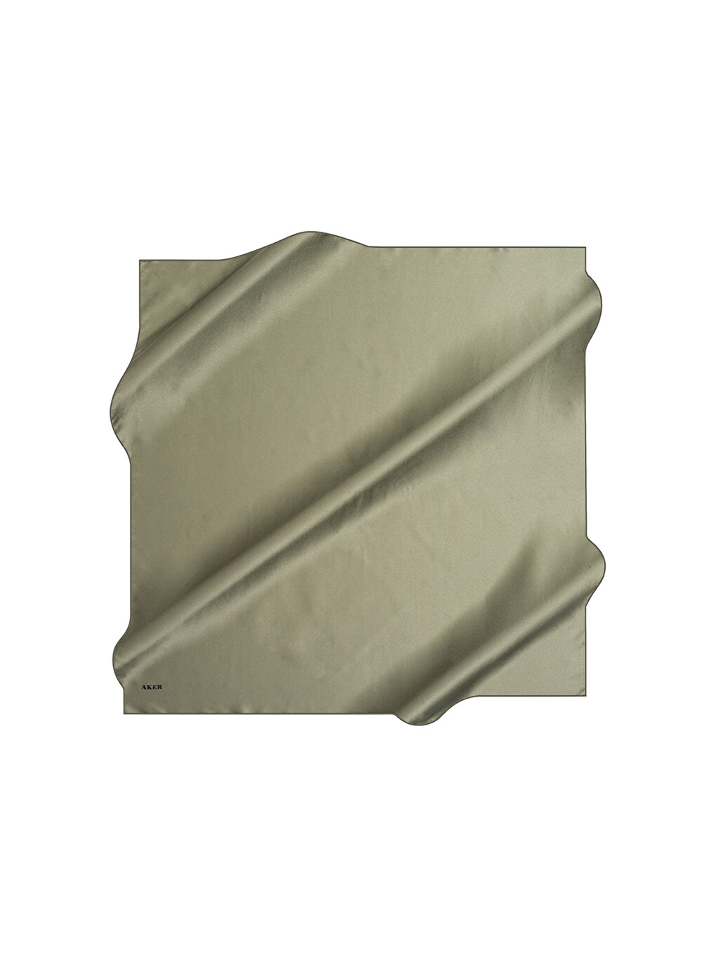 Açık Yeşil 90X90 Düz Taşlanmış İpek Krep Saten Eşarp