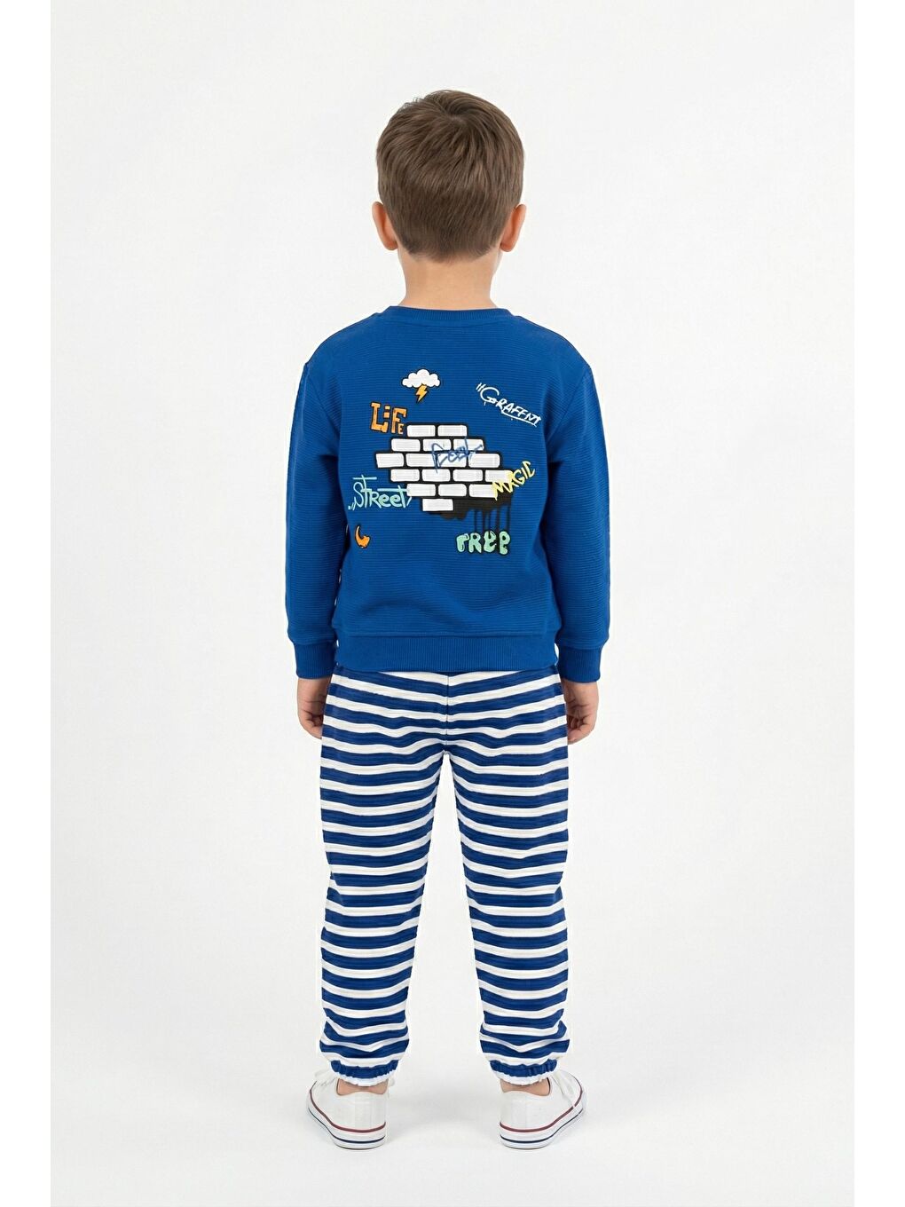 Mavi Graffiti Baskılı 2 Li Takım-4