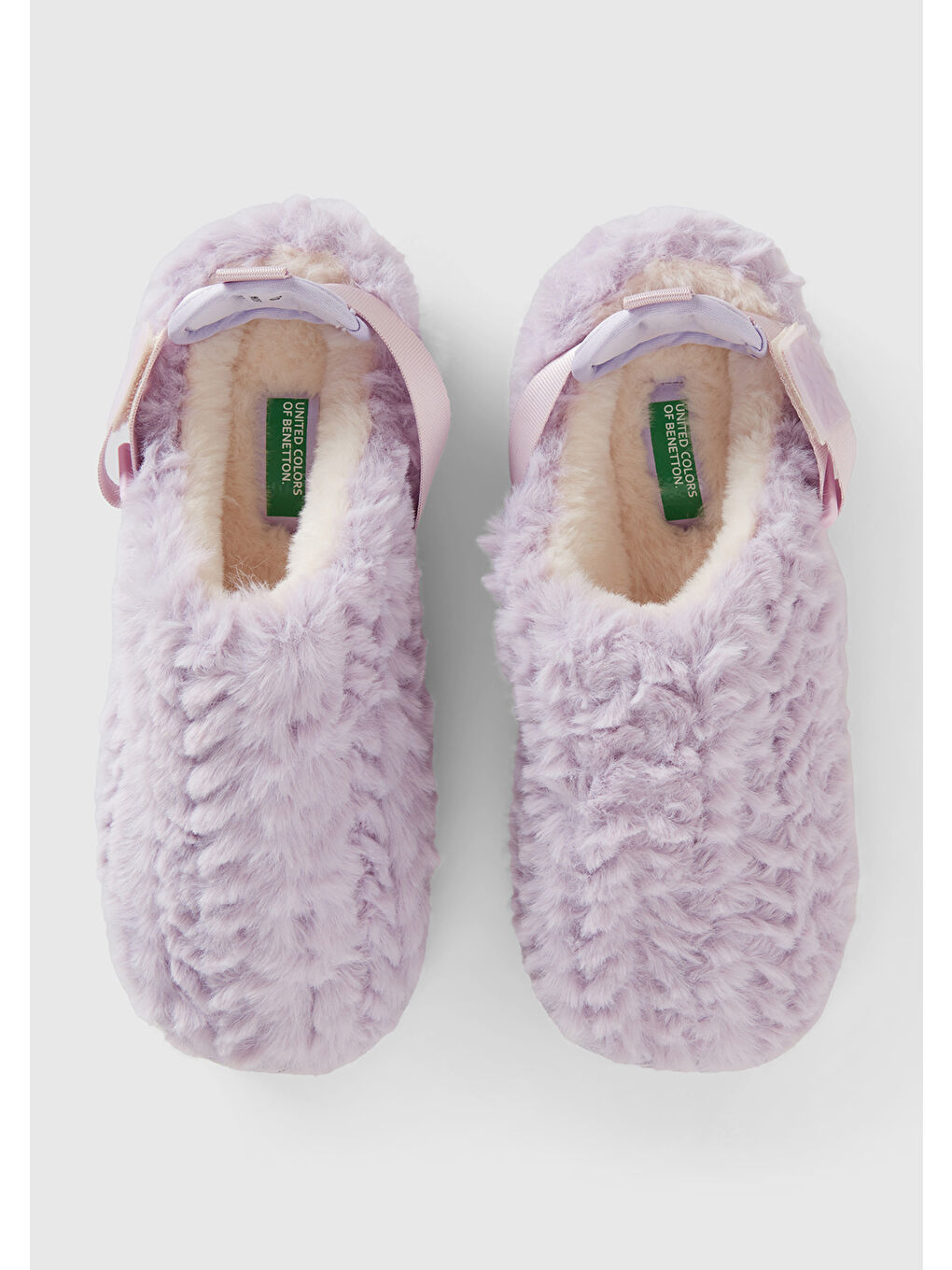 Lila Kadın Kürklü Ev Terliği-3