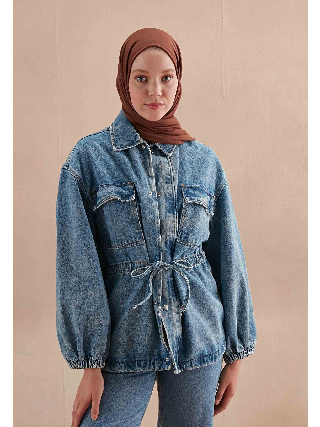 Kahverengi Penye Şal Çikolata Kahve-2