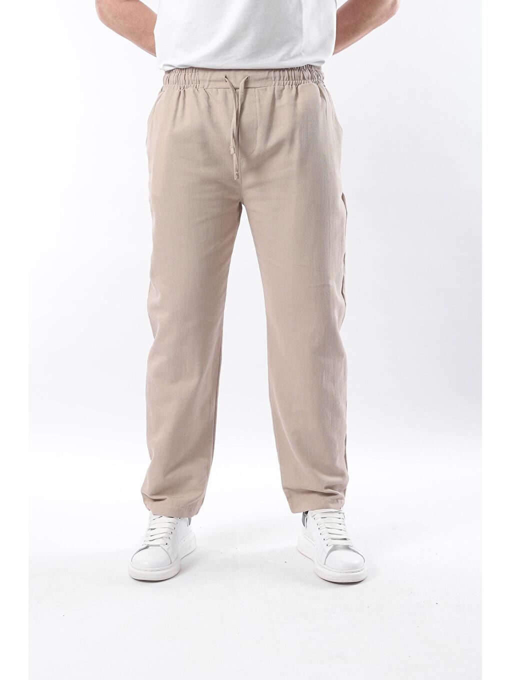 Bej Vizon Fit Kesim Erkek %100 Pamuk Pantolon E6558-2