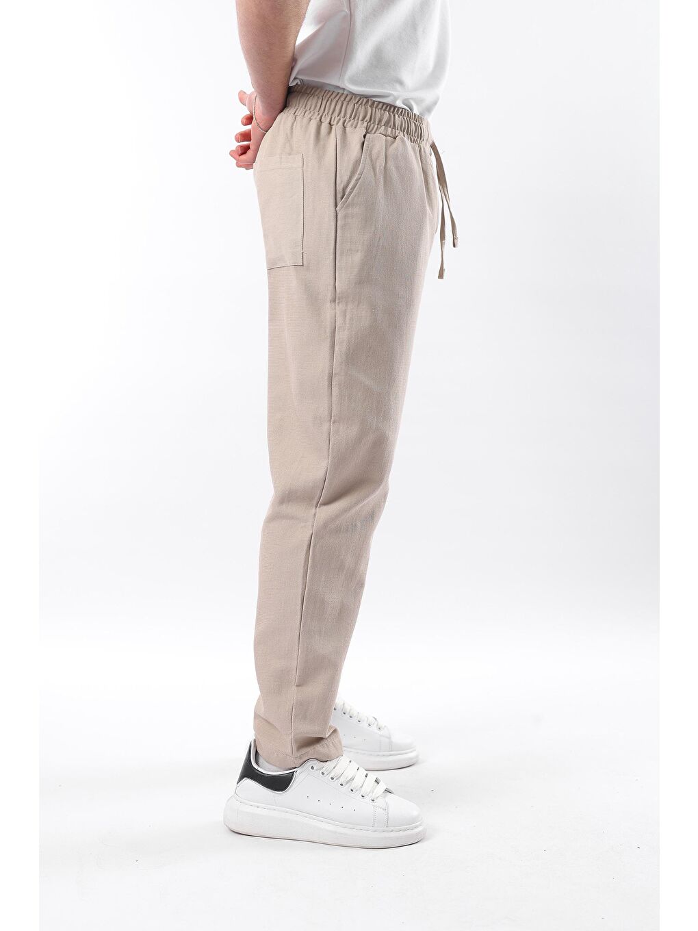 Bej Vizon Fit Kesim Erkek %100 Pamuk Pantolon E6558-3