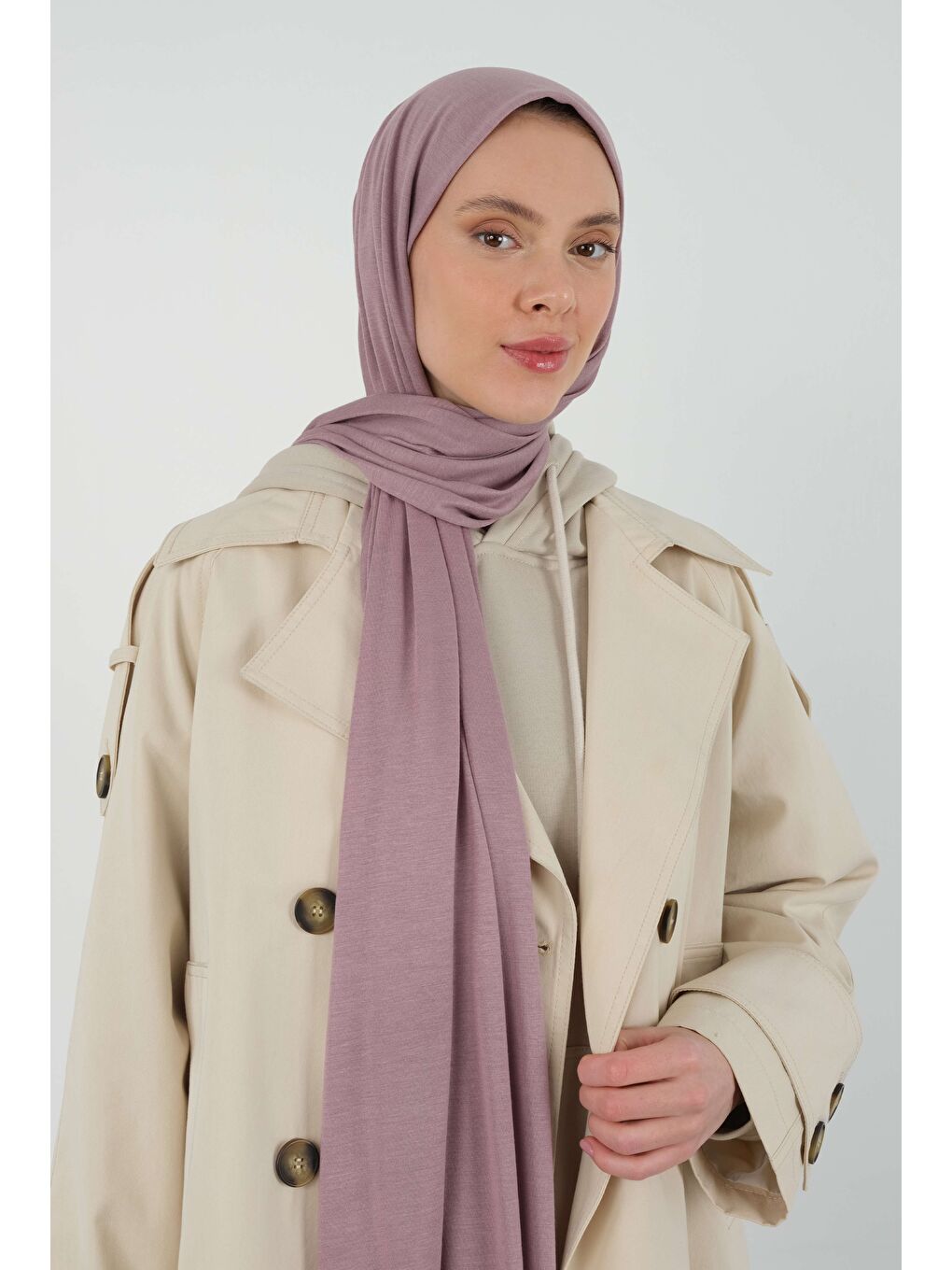 Pembe Penye Şal Açık Gül Tozu