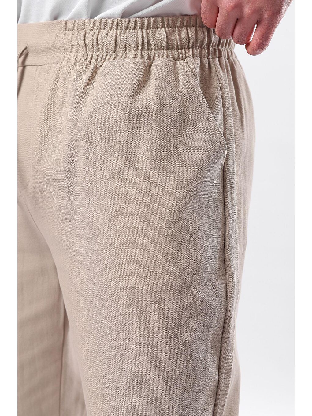 Bej Vizon Fit Kesim Erkek %100 Pamuk Pantolon E6558-4