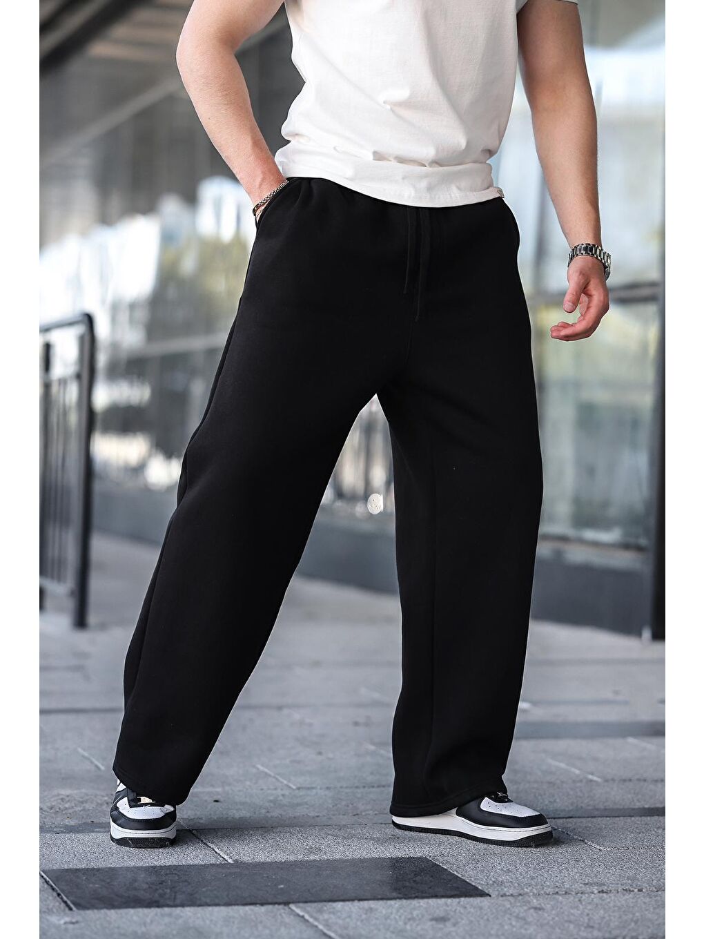 Siyah Relaxed Erkek Pantolon 6510-2