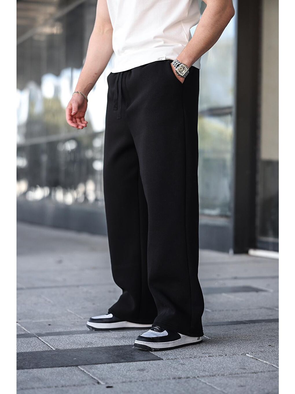 Siyah Relaxed Erkek Pantolon 6510-4