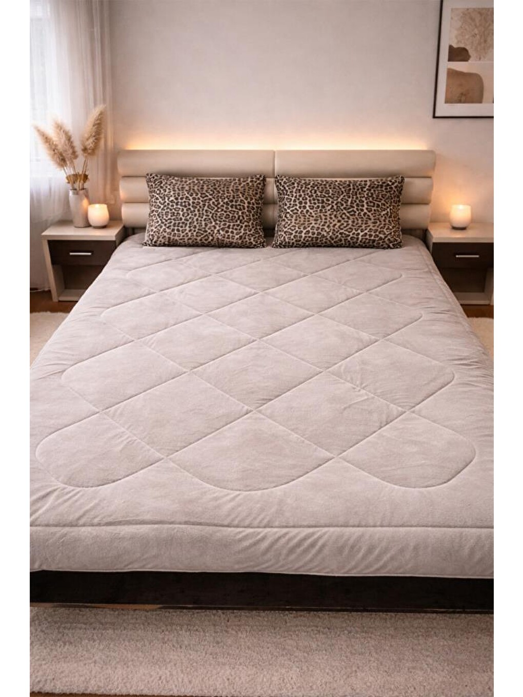 Karışık Leopar Wellsoft 195x215 Cm Çift Kişilik Yorgan Takımı-1