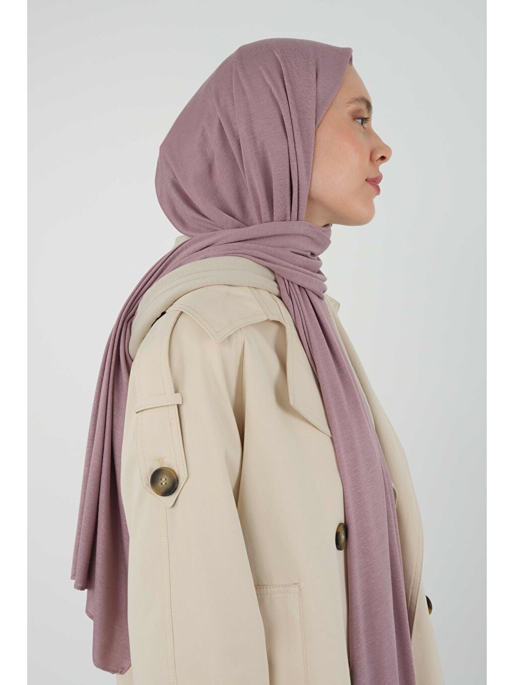 Pembe Penye Şal Açık Gül Tozu-1