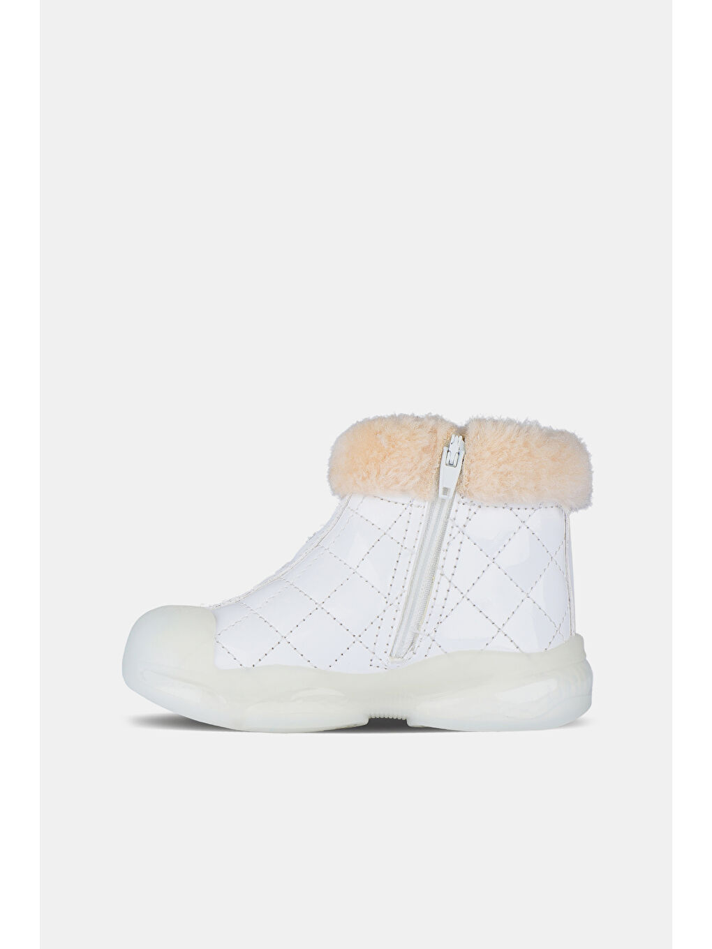 Poppy II Işıklı Kız Bebek Beyaz Bot-1