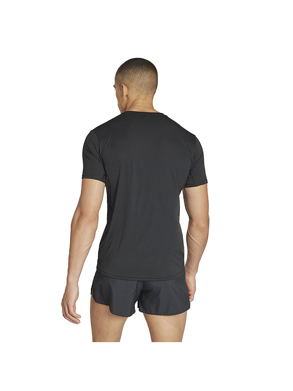 Adizero Essentials Erkek Siyah Yuvarlak Yaka Tişört-1