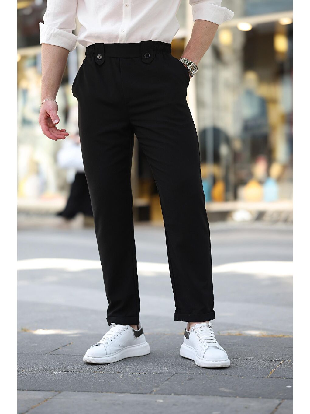 Siyah Regular Fit Erkek Pantolon E6574