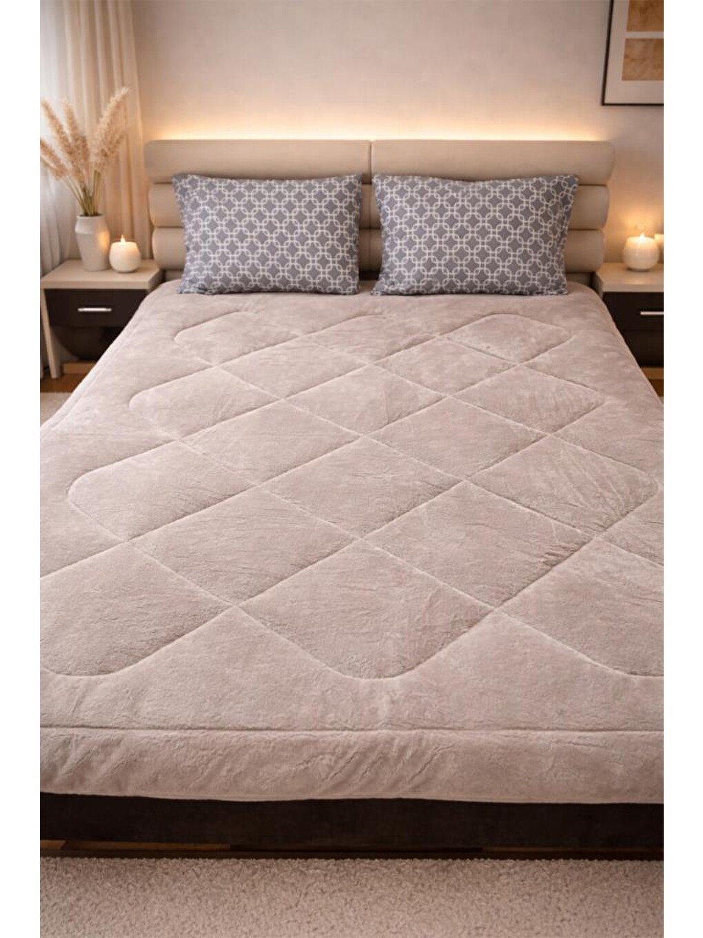 Karışık Geometrik Wellsoft 195x215 Cm Çift Kişilik Yorgan Takımı-1
