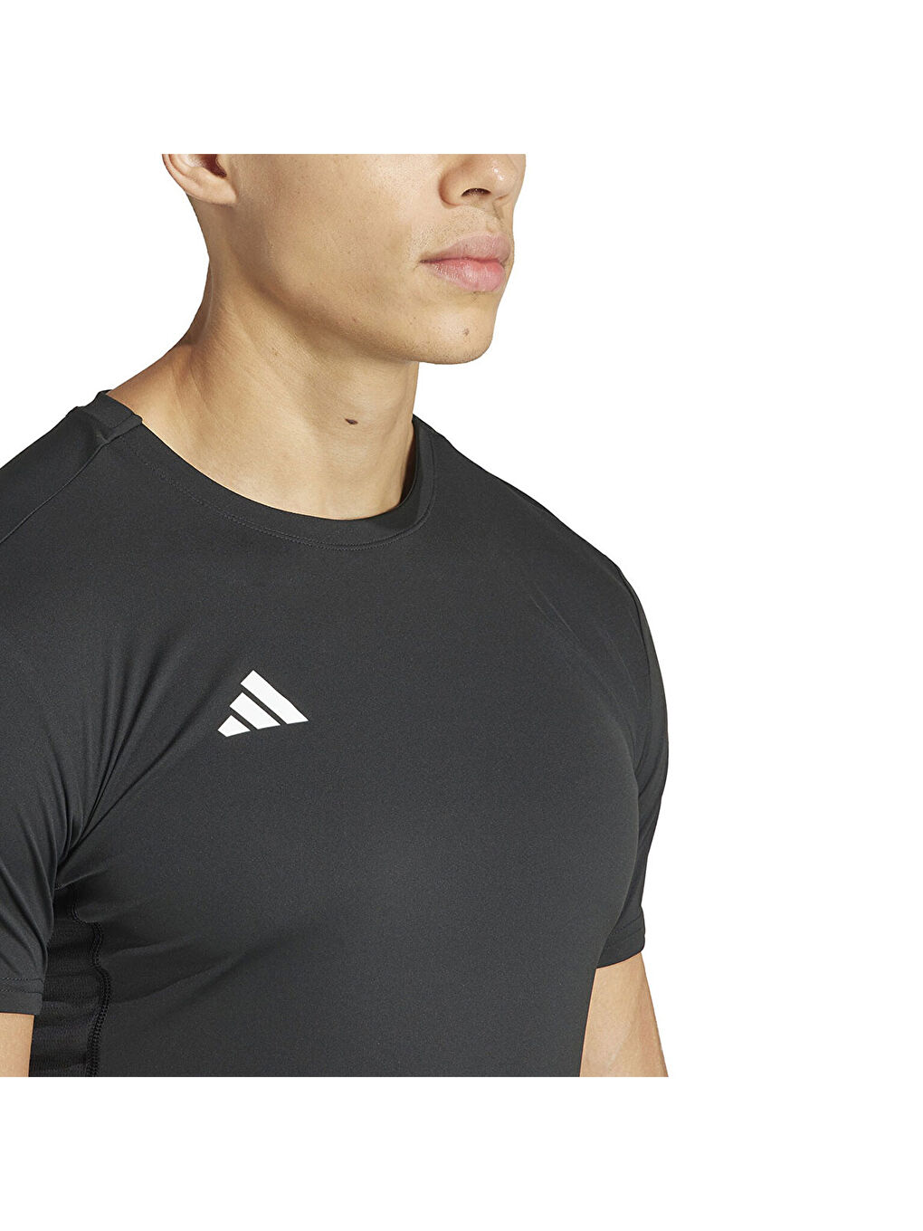 Adizero Essentials Erkek Siyah Yuvarlak Yaka Tişört-3