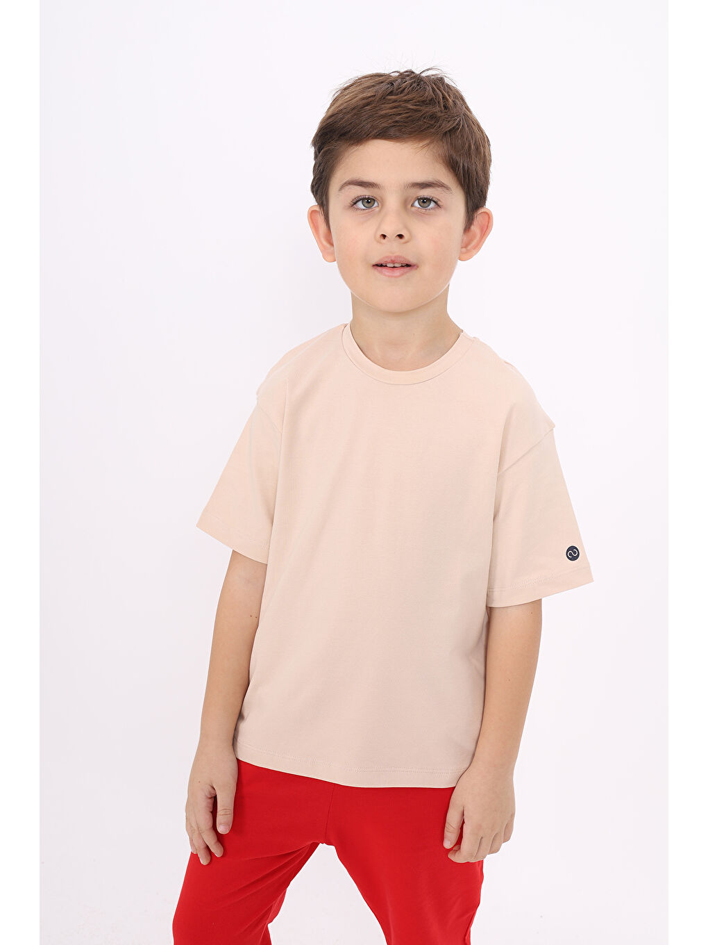 Bej Unisex Çocuk Baskılı Tişört