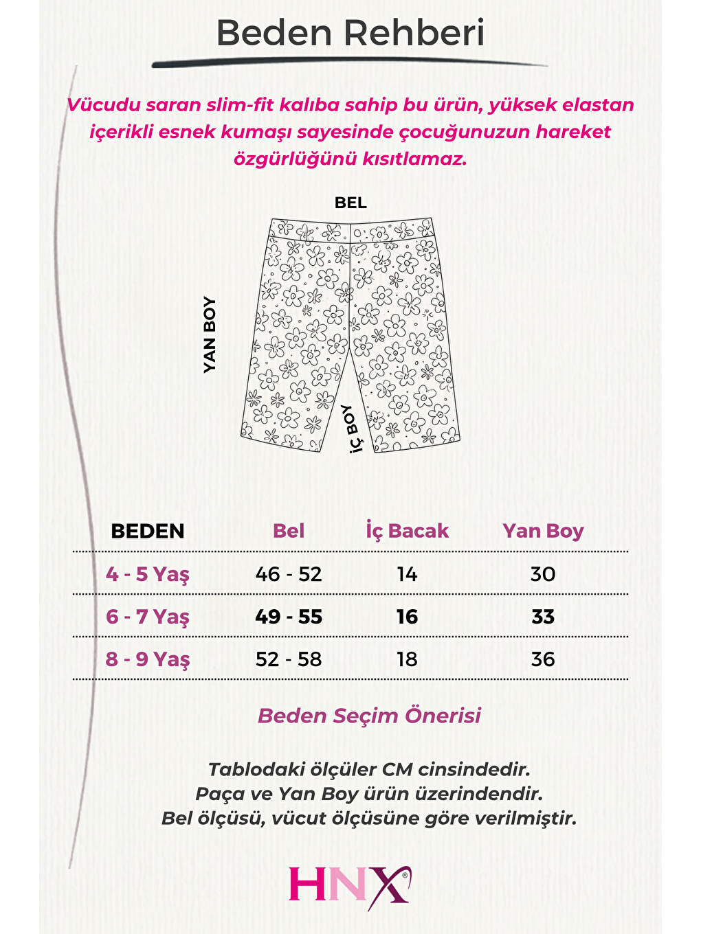 Karışık Kız Çocuk Çiçek Desenli Pamuklu Kısa Tayt 2’li Paket-7