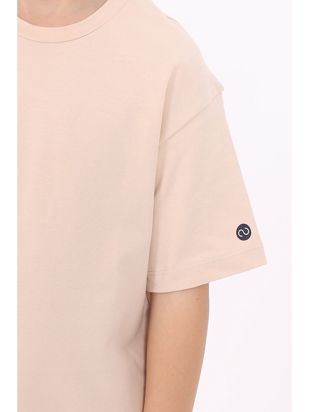 Bej Unisex Çocuk Baskılı Tişört-3