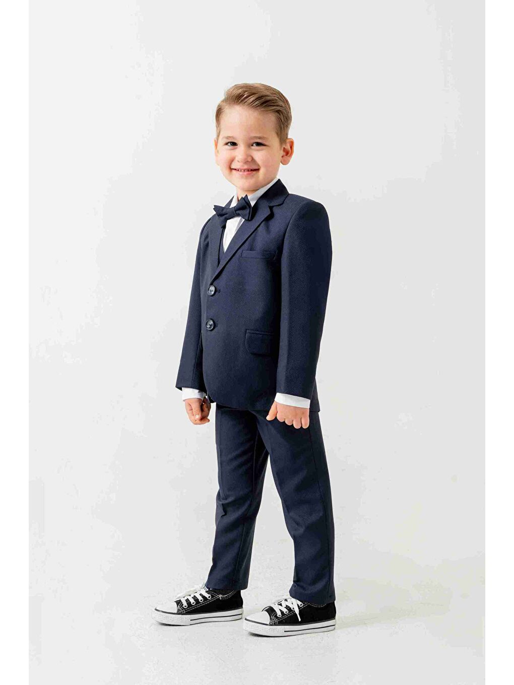 Lacivert Mini Gentleman Erkek Çocuk Takım Elbise - 5 Parça