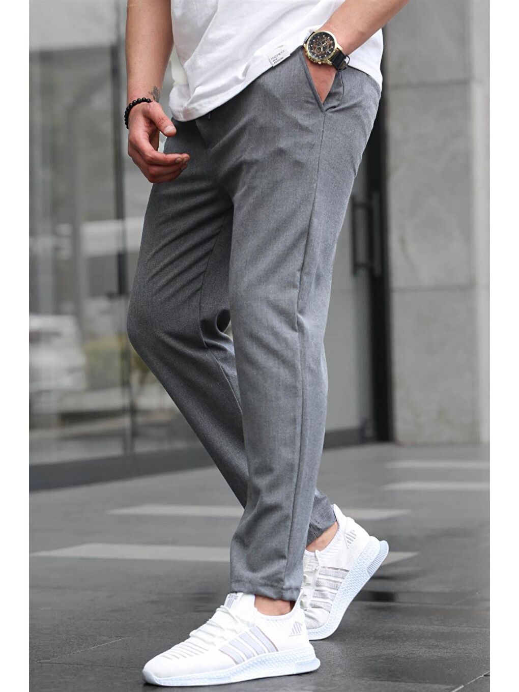 Gri Füme Relaxed Erkek Pantolon 6510