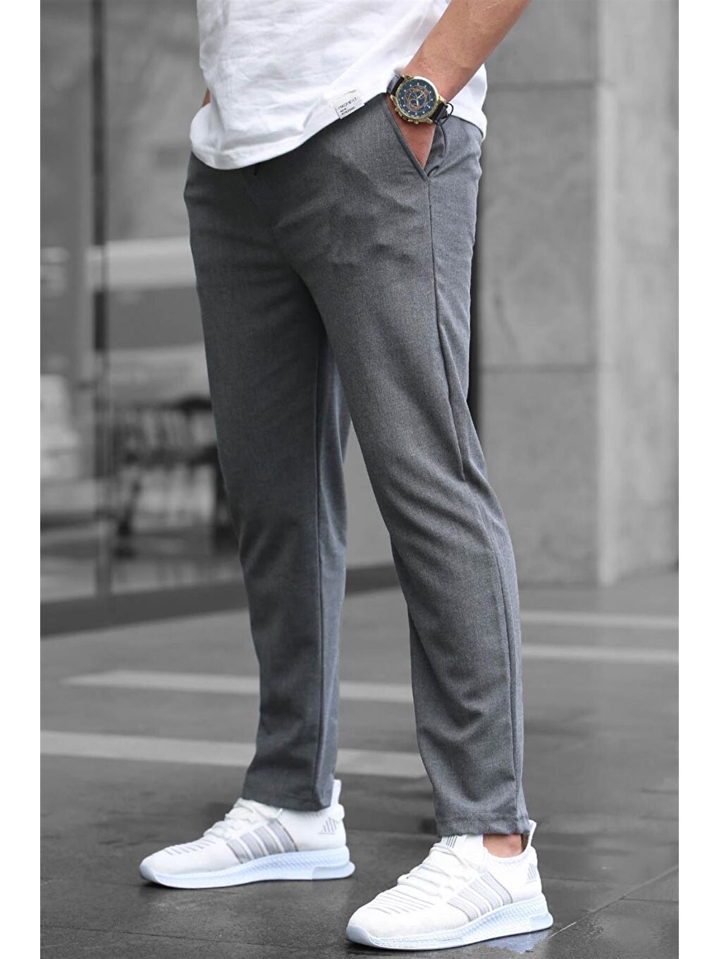 Gri Füme Relaxed Erkek Pantolon 6510-1