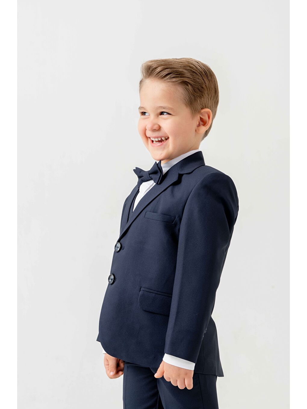 Lacivert Mini Gentleman Erkek Çocuk Takım Elbise - 5 Parça-4