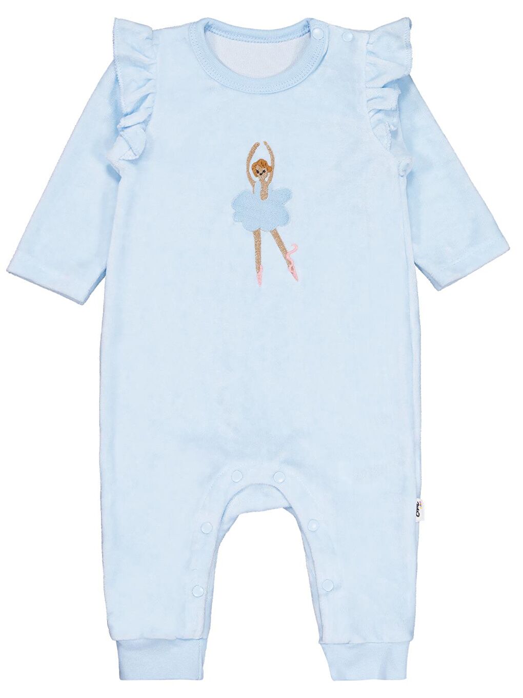 Baby Balerin Nakışlı 6-18 Ay Tulum - Mavi 9-12 Ay