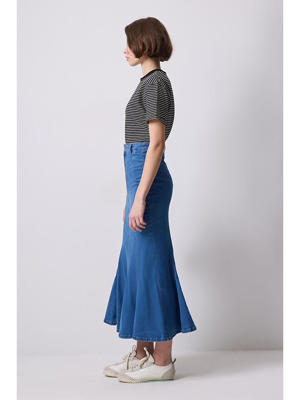 Siyah Çizgili Basic T-Shirt-3