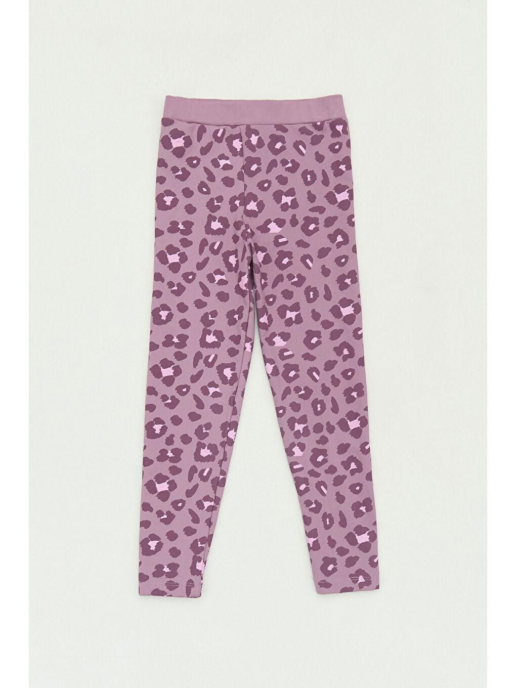 Pembe Leopar Desenli Kız Çocuk Tayt
