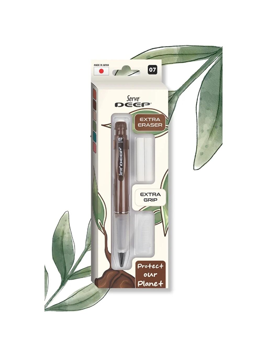 Deep Grip-Silgi Yedekli Mekanik Versatil Uçlu Kalem Yeryüzü Renkleri 0.5