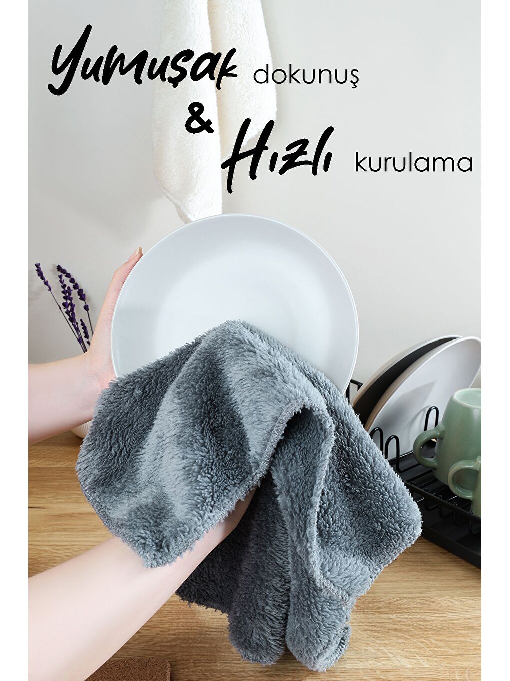 2'li Temizlik Kurulama Bezi Banyo Mutfak Araç Kurulama Havlusu Mop Bezi 40x40 cm Karışık Renkli-2