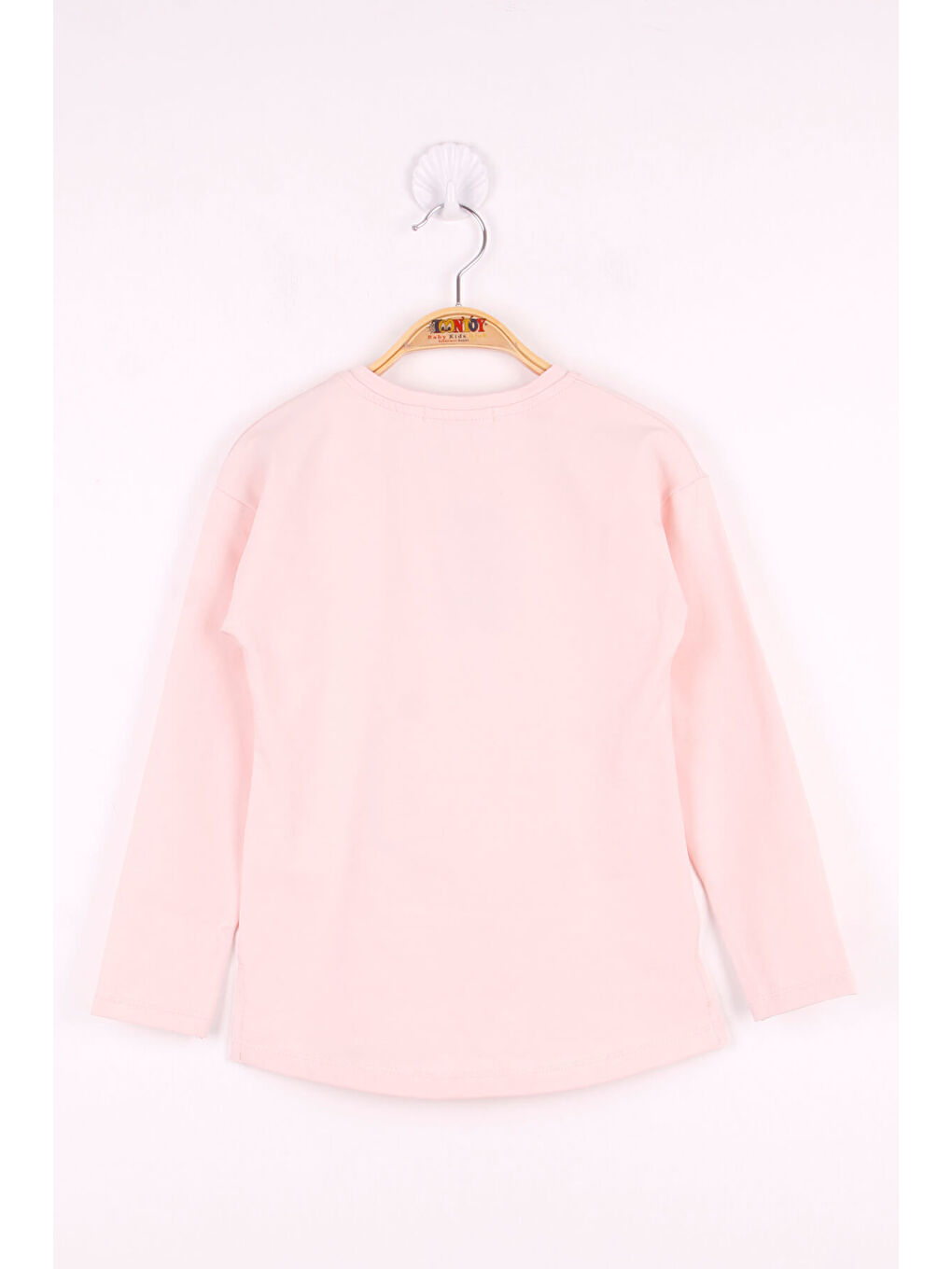 Pembe Kız Çocuk Kedi Baskılı T-Shirt-1