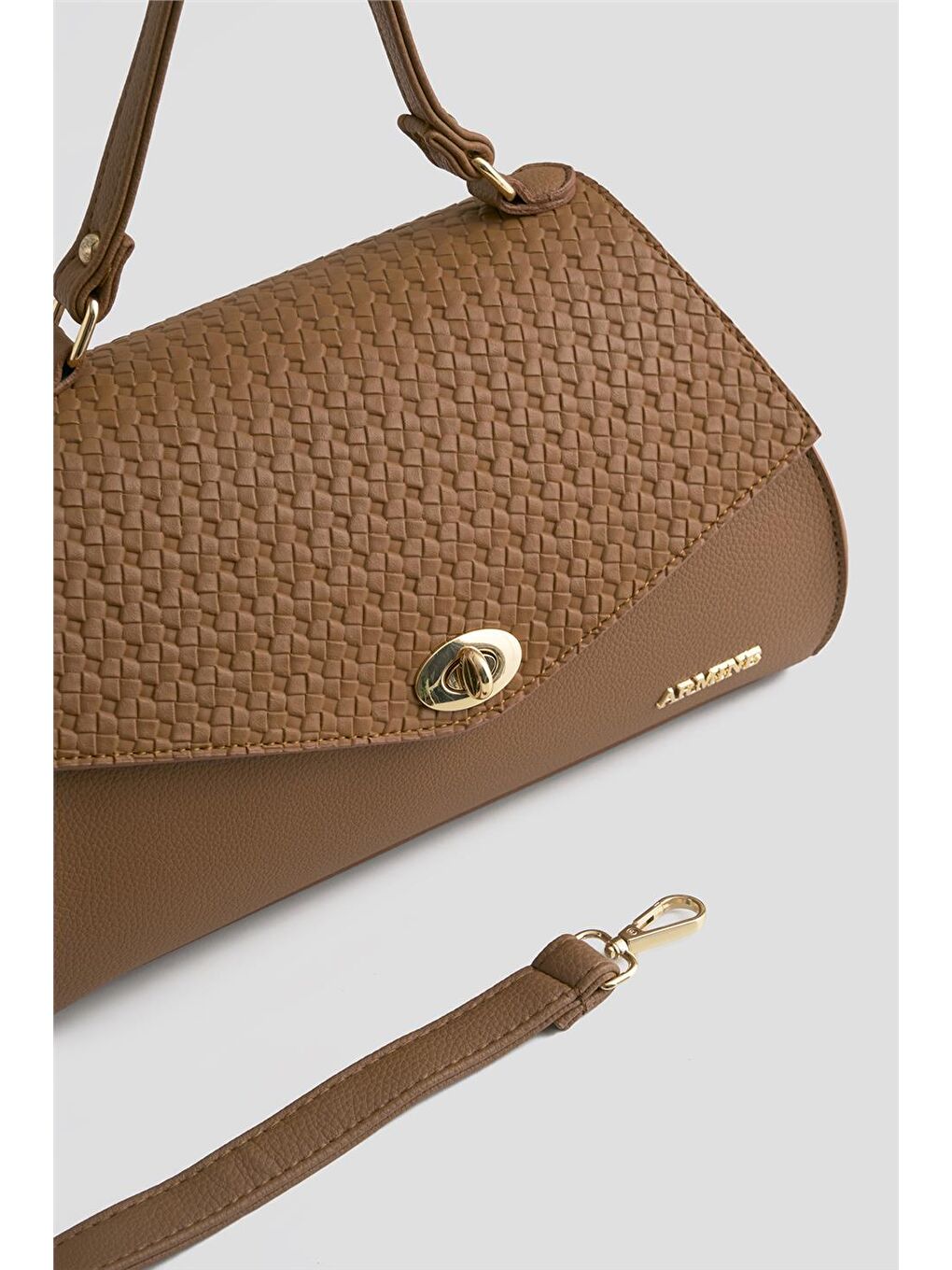 Kahverengi Çanta Örgü 25Yd7409 Taba-2