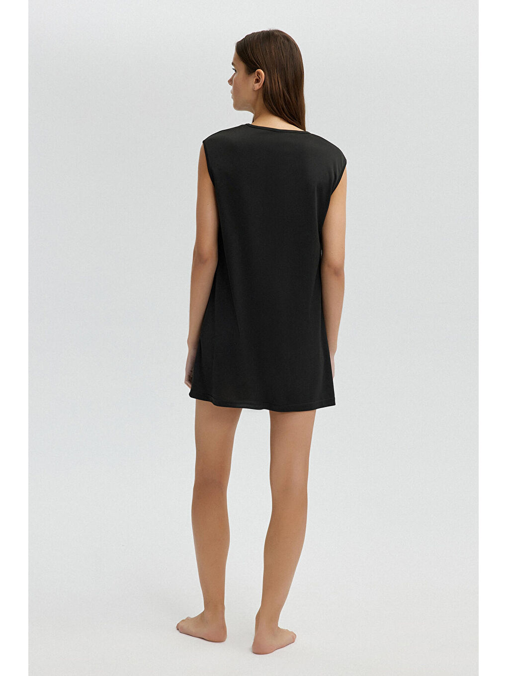 Siyah Kolsuz Astar Tunik-2