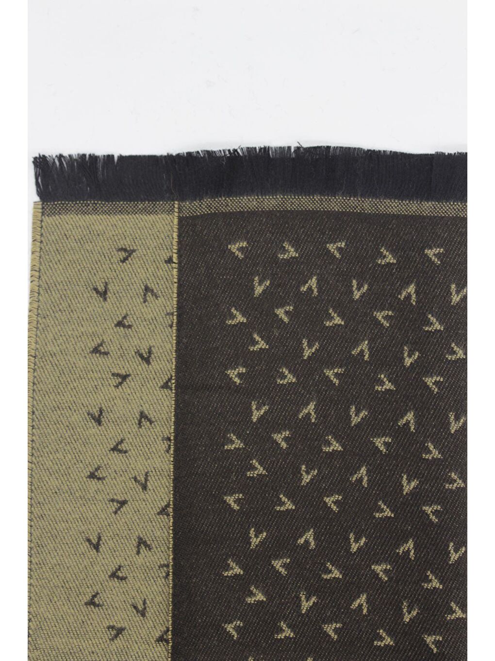 Koyu Kahverengi Desenli Kaşkol 1067245101-3