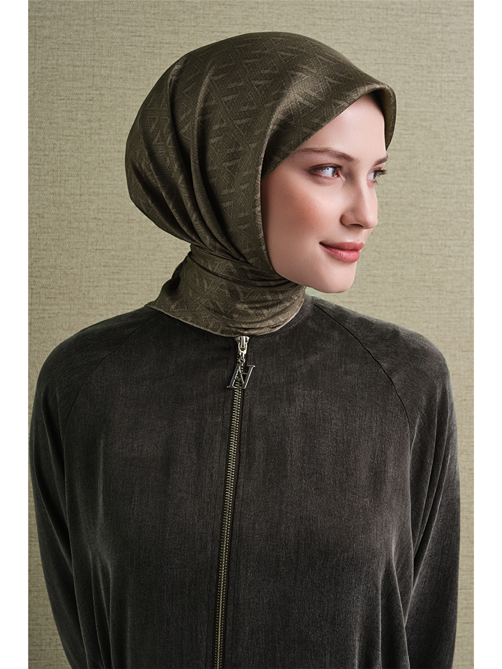 Yeşil Saf İpek Twill Eşarp 9625d 32-2