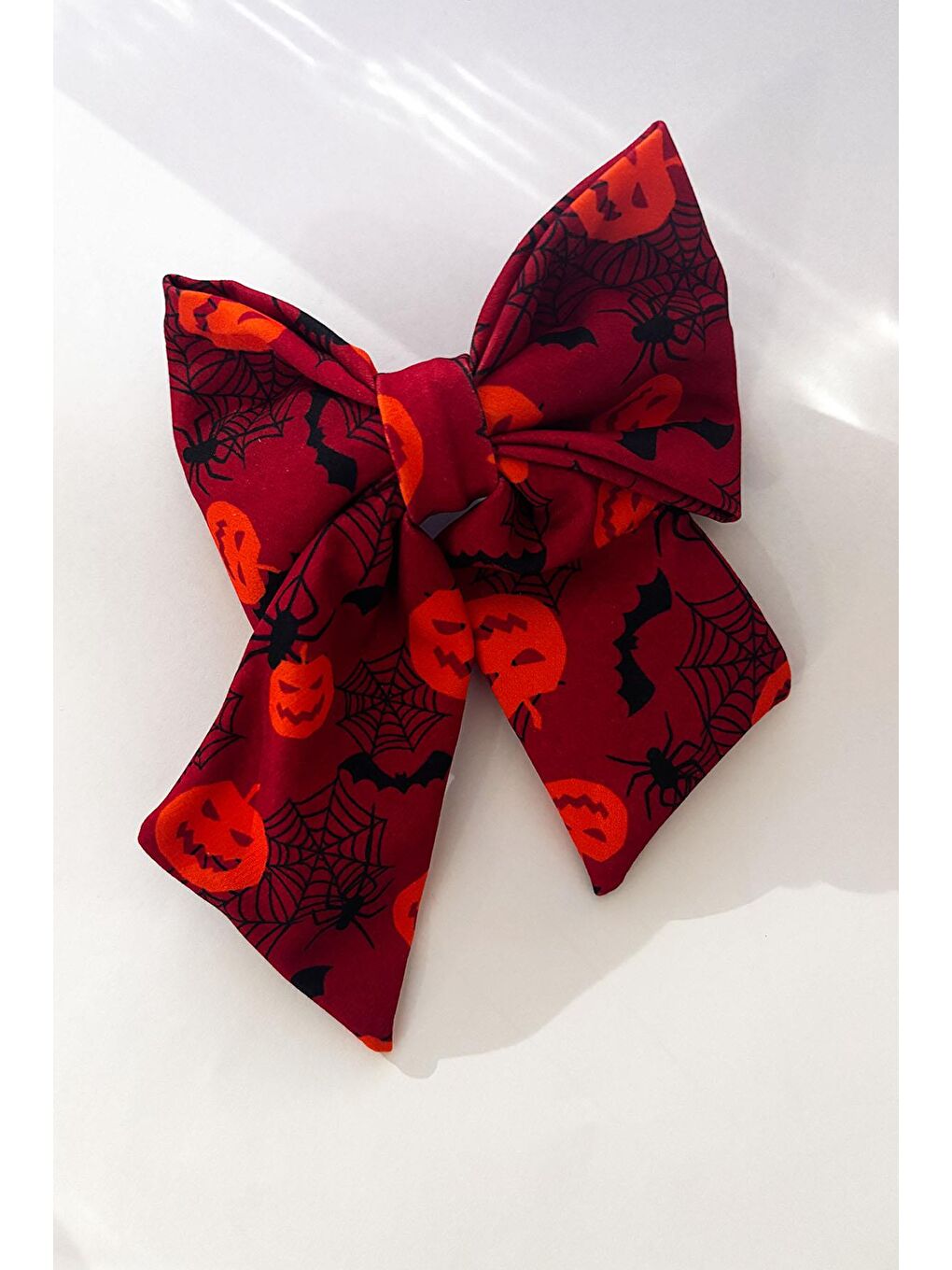 Turuncu Halloween Detaylı Fiyonk Toka-1