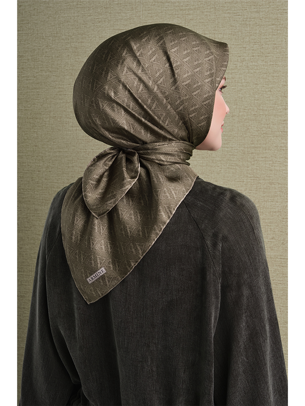 Yeşil Saf İpek Twill Eşarp 9625d 32-3