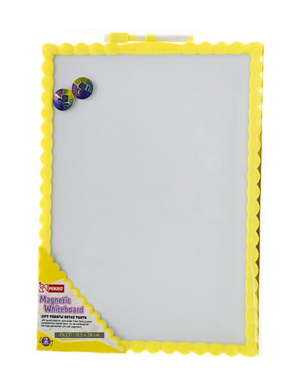 21.5x28  Çift Taraflı Manyetik Yazı Tahtası (JL-115)