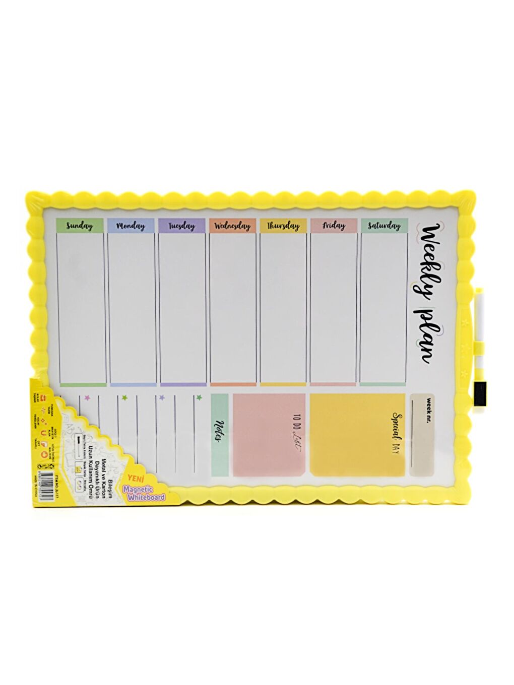 21.5x28  Çift Taraflı Manyetik Yazı Tahtası (JL-115)-1