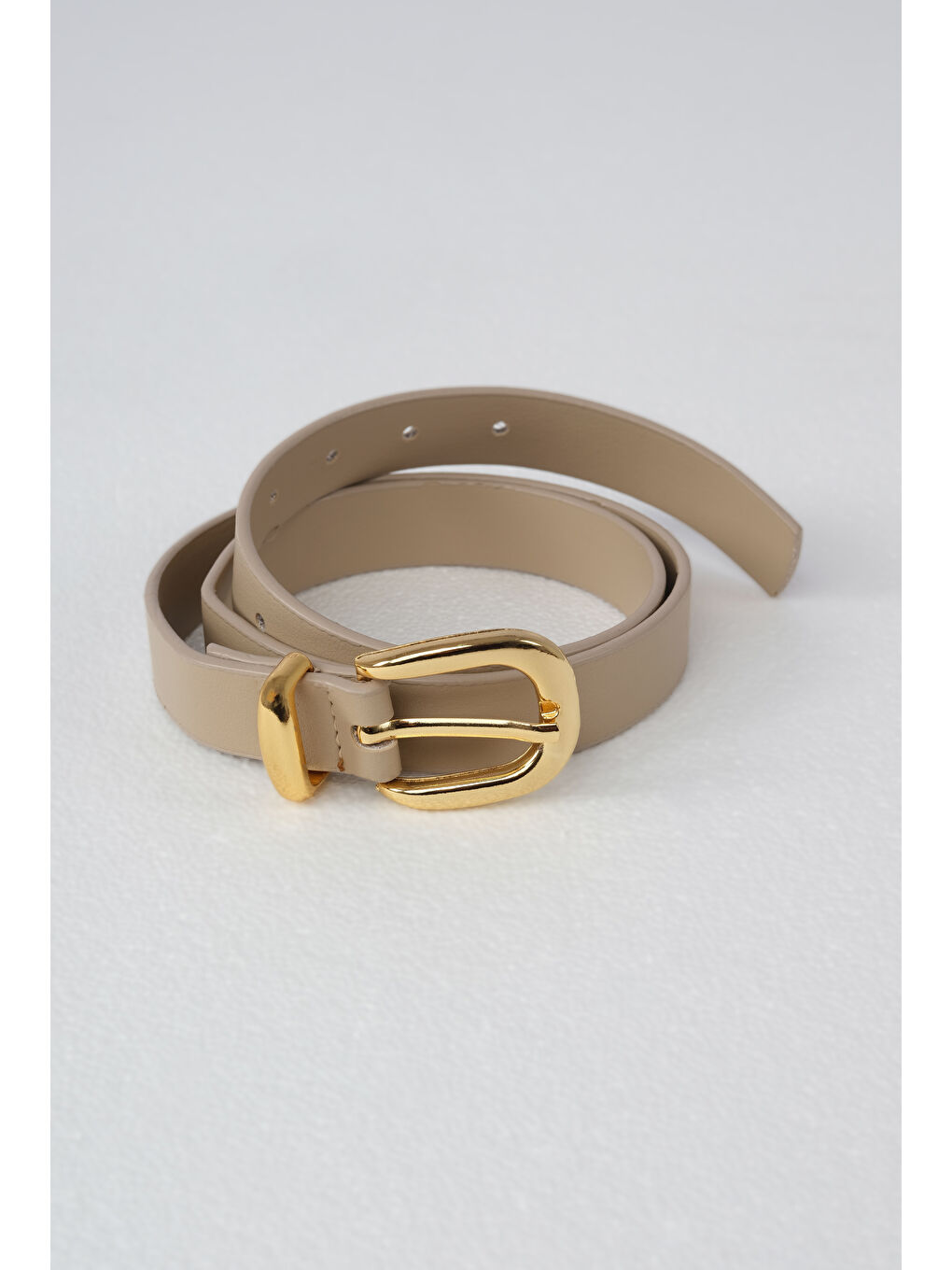 Gold Tokalı Kemer Bej